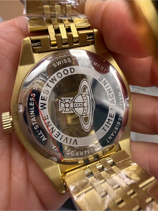 Vivienne Westwood Gold Bracelet Watch with Hot Pink Dial and Crystal Accents main image 4